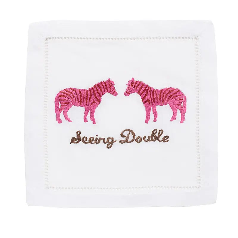 Seeing Double Cocktail Napkin (Set of 4)