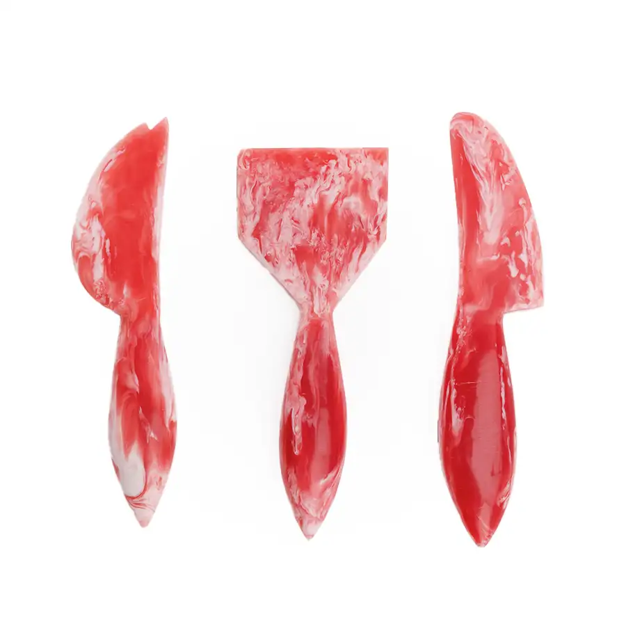 Pink Resin Cheese Knives (set of 3)