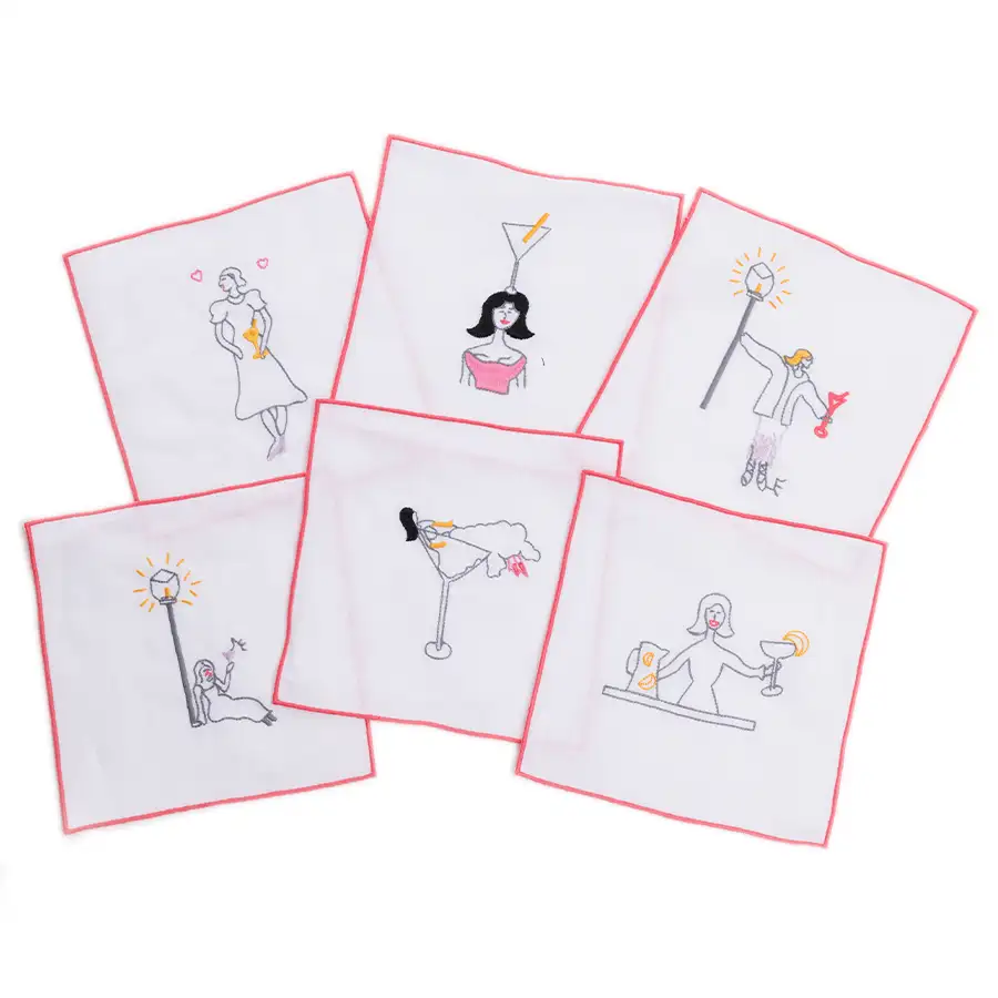 Tipsy Ladies Cocktail Napkin (Set of 6)