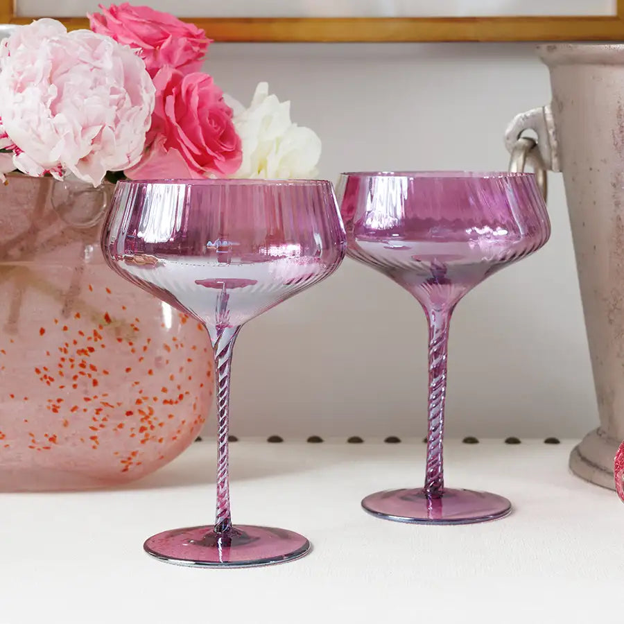 Vintage Purple Coupes (set of 4)