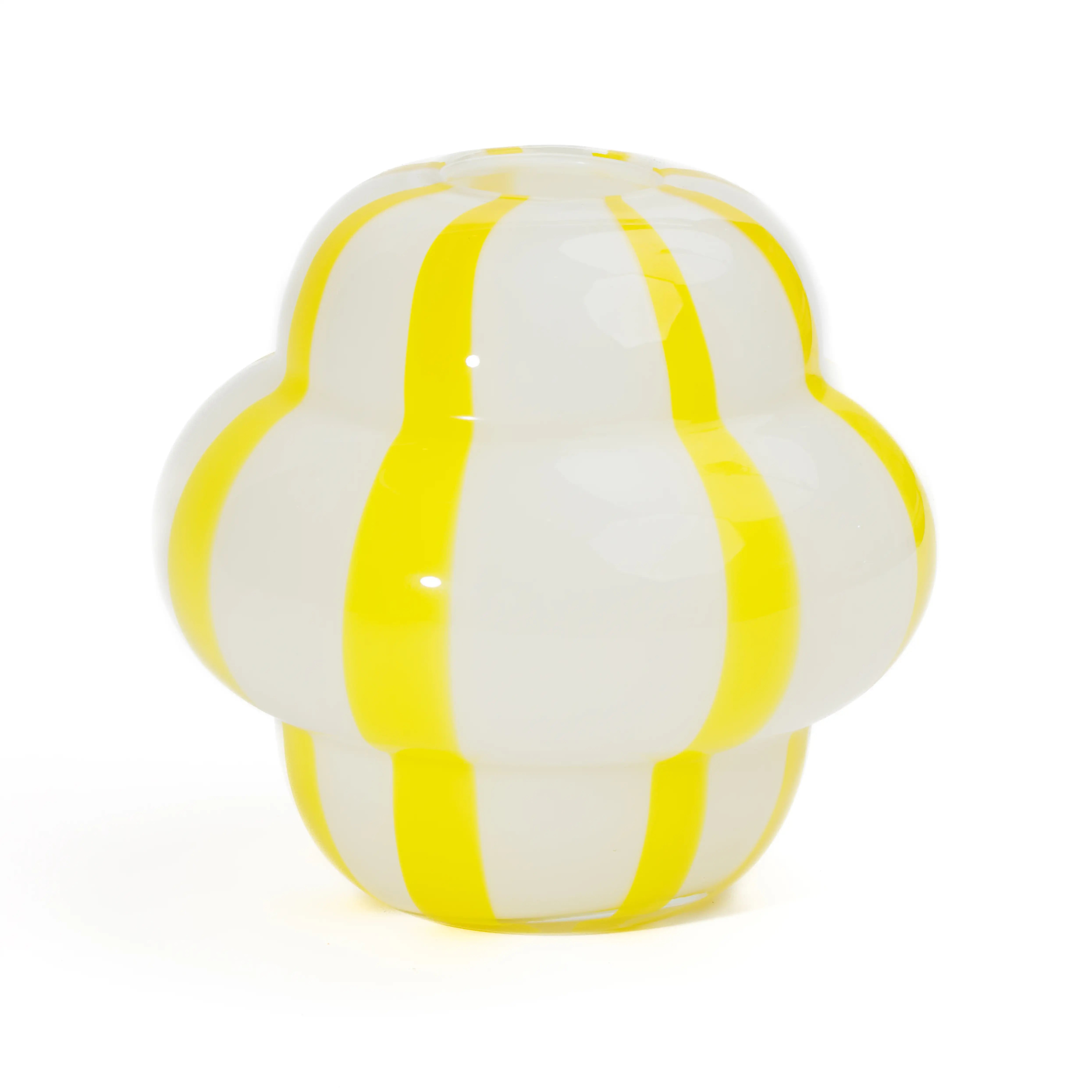 Yellow Stripe Bubble Vase