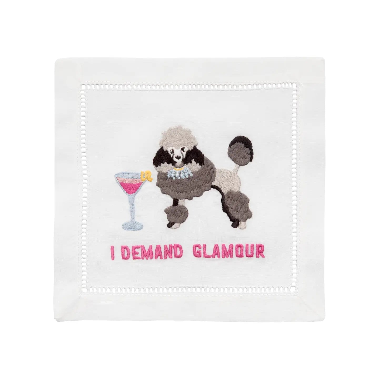 I Demand Glamour Poodle Cocktail Napkin (Set of 4)