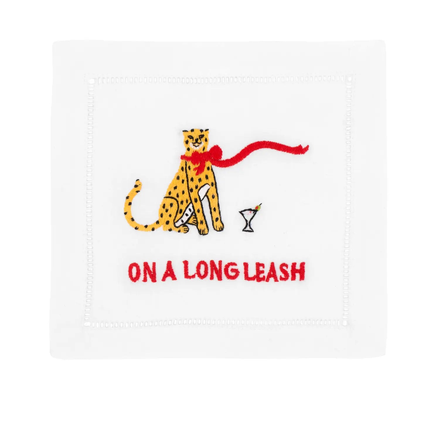 On A Long Leash Cocktail Napkin (Set of 4)